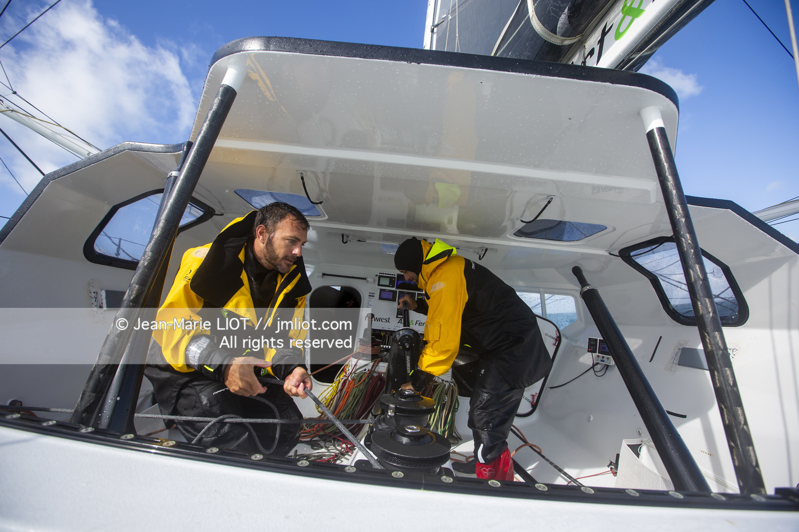 FABRICE AMEDEO ET ERIC PERON - TRANSAT JACQUES VABRE 2019 - A BORD