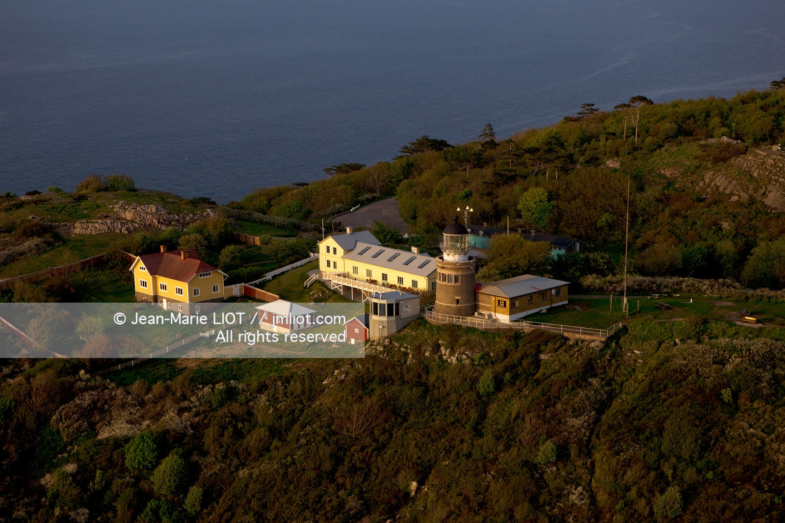 Suède, comté de Skåne, péninsule de Kullaberg, réserve naturelle de Kullaberg, phare de la Mölle