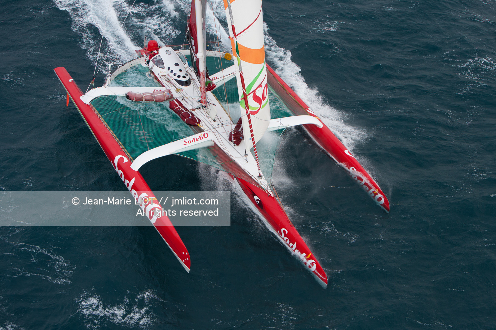 MAXI TRIMARAN SODEBO - THOMAS COVILLE - RECORD TOUR DU MONDE EN SOLITAIRE - 2008..