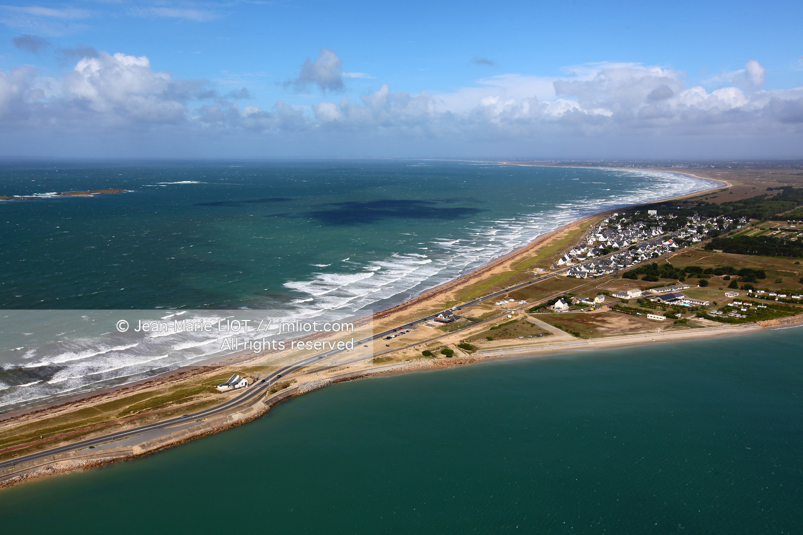 .AERIAL VIEW OF GOLFE DU MORBIHAN.PHOTO © JEAN-MARIE LIOT